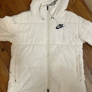 white nike puffer jacket